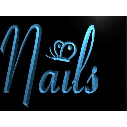 LB874- Nails Butterfly Beauty Salon Decor Light Sign home decor crafts