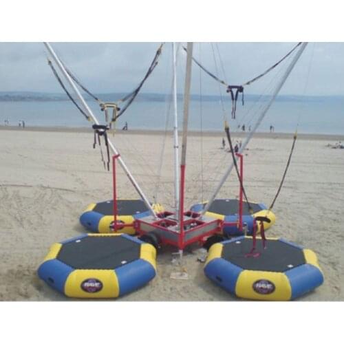 Mobile 4 stations bungee trampoline ,010