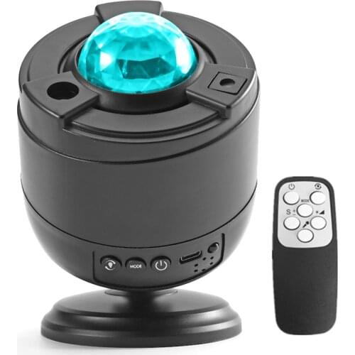 New Starry Sky Projector Sound Control LED Bedroom Night Light Galaxy Ocean Projection Kids Gifts Xmas Decor Lighting Lamps