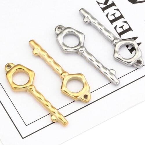 5pcs/lot Stainless Steel Gold Key Pendants Charms For Hip Hop Bracelet Necklace DIY Jewelry Makings Friend Lovers Supplies