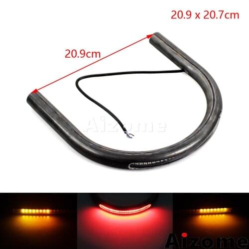 207mm Cafe Racer LED Tail Light Rear Seat Frame Hoop Loop For Honda BMW Yamaha Suzuki Kawasaki CB CG CL R90 SR XJ GT GS TU KZ