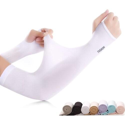 1 Pair Cycling ice sleeves Breathable UV Sun Protection Running sports Arm Sleeves Quick Dry mountain bike cycle Arm Warmers