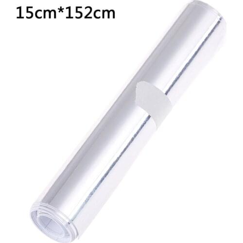 1PC 15cm wide Car silver glossy mirror stretchable chrome vinyl wrap decal film stickers car covering