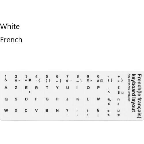 1Pcs Wear-resistant Keyboard Stickers Spanish/English/Russian/Deutsch/Arabic/Italian/Japanese Letter Replacement For Laptop PC