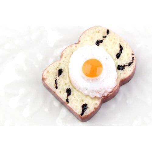 10pcs 23MM DIY resin food cake egg bread charms pendants kawaii cabochon ornament craft decoration fashion jewelry making