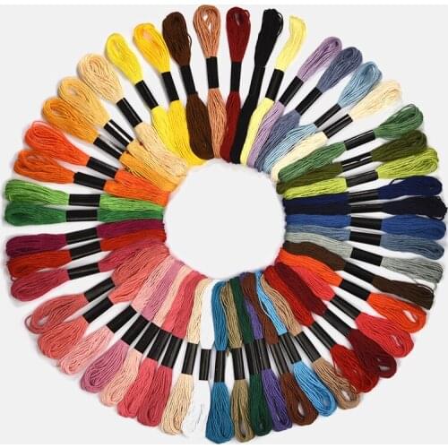 24/36/50/100pcs Multicolor Cross Stitch Threads Cotton Sewing Skeins Embroidery Thread Floss Skein Kit DIY Sewing Tool