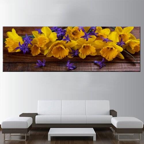 5D Diamond Painting Full Square Hyacinth Daffodil Yellow Flowers Diamond Embroidery Home Decoration Rhinestone Art Gift