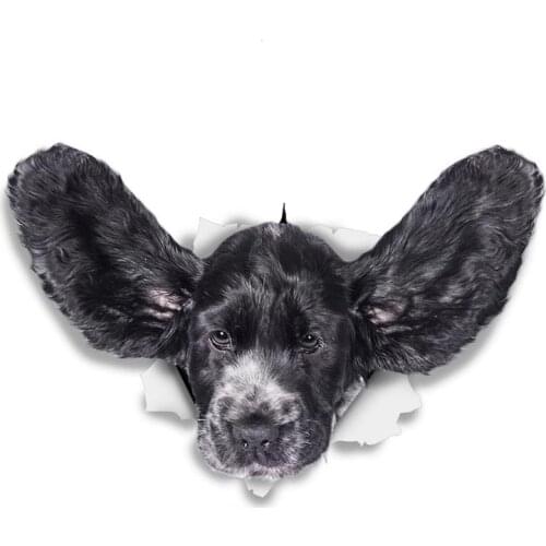 A0528# 13cm/17cm Removable Decal Funny Funny Cocker Spaniel Car Sticker Waterproof Accessories on Bumper Rear Window Laptop