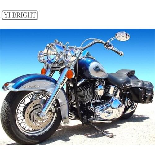 Diamond DIY 5D Mosaic Tile Diamond Motorcycle Motorcycle Square Diamond / Round Cross Embroidery Home Decoration