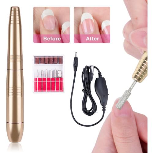 1 Set Professional Full Alloy Electric Nail Drill Machine Manicure Machine Pedicure Kits Ceramic Nail Files Nail Equipment Tools