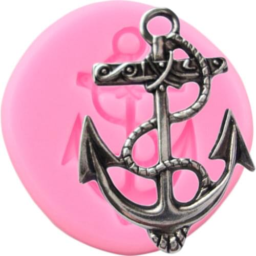 Baroque Scroll Relief Silicone Mould Anchor Cupcake Topper Fondant Cake Decorating Tools Candy Clay Chocolate Gumpaste Moulds