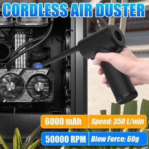 50000 RPM Cordless Air Duster Compressed Air Blower Vacuum Cleaner For Computer Laptop Keyboard Electronics Cleaning For Camera