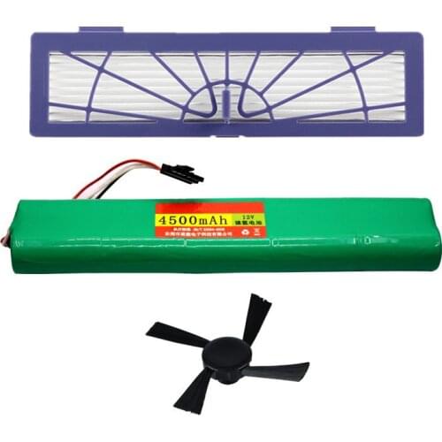 Side brush 1x Robot Vacuum Cleaner HEPA filter 4500mAh 12V for Neato BotVac 70e 75 80 85 D75 D85 Vacuum Cleaner Battery Parts