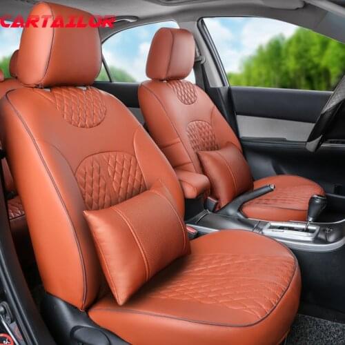 CARTAILOR cover seats for Lincoln MKC car seat cushions full set PU leather seat cover set black seat covers cars accessories