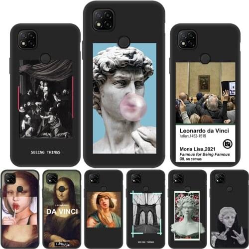 Redmi 9 Case Mona Lisa Art David Phone Case For Xiaomi Redmi 9 Case Funda Redmi9 9C NFC 9A 8A 8 7 7A 6A 6 Pro 5 Plus Soft Cover