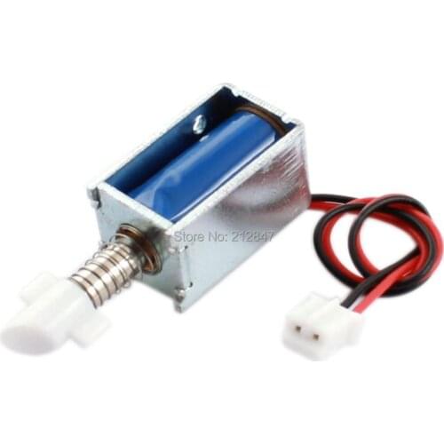 DC 6V 0.42A 2.57W 3mm 20g Open Frame Spring Plunger Linear Motion Pull Type Solenoid Electromagnet Actuator