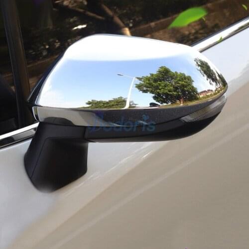 For Toyota Yaris 2020 2021 Carbon Fiber Color Rearview Mirror Cover Side Wing Cap Shell Case Moulding Trims Car Accessories