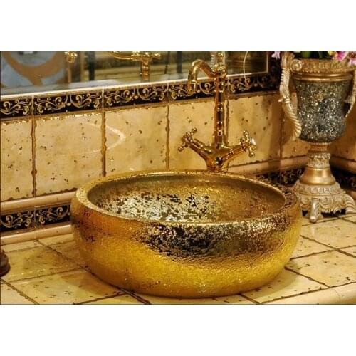 Good for hotel Flower and bird Chinese ceramic wash basin Jingdezhen art hand painted ceramic wash basins bathroom sinks bowl