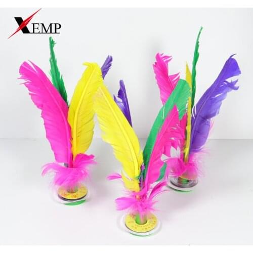 China Jianzi Footbal Foot Kick Handwheel Fancy Goose Feather Shuttlecock Fitness Entertainment For Physical Exercise