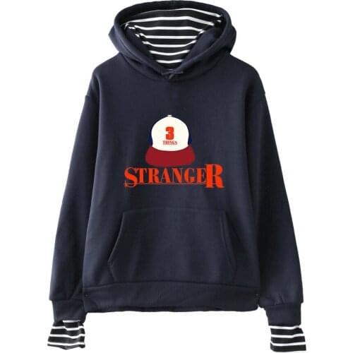 Hot Sale Popular Stranger Things Hoodeis Boys Girls Fashion Fake Two Pieces Hoody High Quality Novelty Casual Lovers Sweatshirts