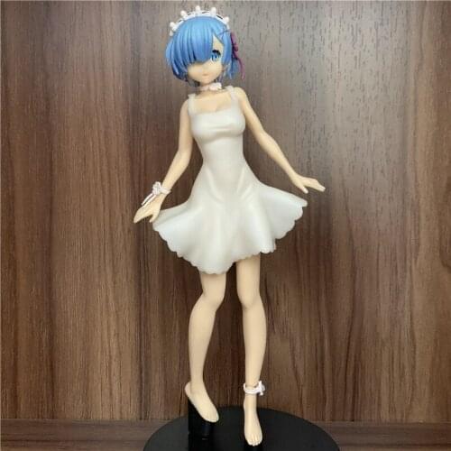 Cute Rem Dress Standing Ver. PVC Action Figure Anime Re:Life in a different world from zero Transparent Collect Model Gift Toy