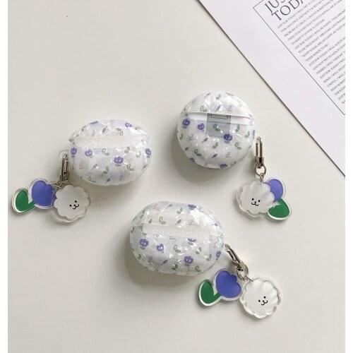 Fashion flower Headset Silicon Case for Huawei Freebuds 3 Case cute Conch Shell Earphone Cover for Huawei Freebuds Pro Case