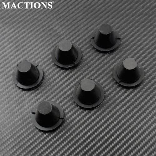 Motorcycle 6PCS Rubber Side Cover Grommets Black For Harley Touring 1996-2007 Road King Street Electra Road Glide FLHX FLHTC