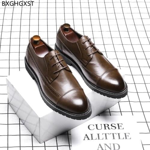 Leather Shoes Men Classic Brown Men Dress Shoes Formal Black Oxford Shoes for Men 2021 Zapatos De Hombre Chaussure Homme Sapato