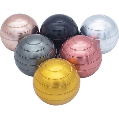 Desktop Revolve Decompression Toy Ball Aluminium Alloy Spinning Tops Detachable Finger Gyroscope For Kids/Adults