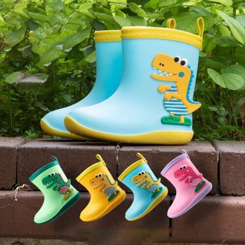 Cartoon Cute Dinosaur Unicorn Children Rain Shoes for Boys Girls Waterproof Pvc Rubber Non Slip Toddler Kids Rain Boots
