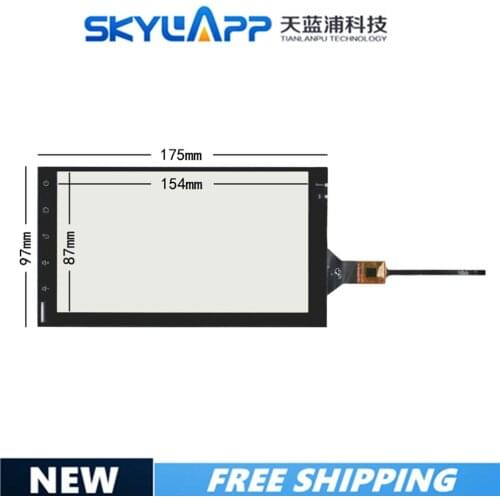 New 7inch 175mm*97mm Capacitive Screen Glass Sensor Free Shipping Compatible For GPS Car DVD