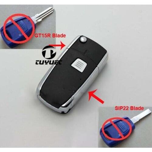 New Style Modified Folding Flip Remote Key Case for Fiat Car Key Shell with SIP22/ GT15R Uncut Key Blade