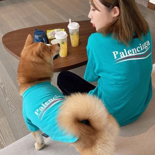 Parent-Child Dog Clothes Matching Pet Clothing for Dogs Hoodies French Bulldog Clothes for Dog Shirt Puppy Cat T-shirt Outfits