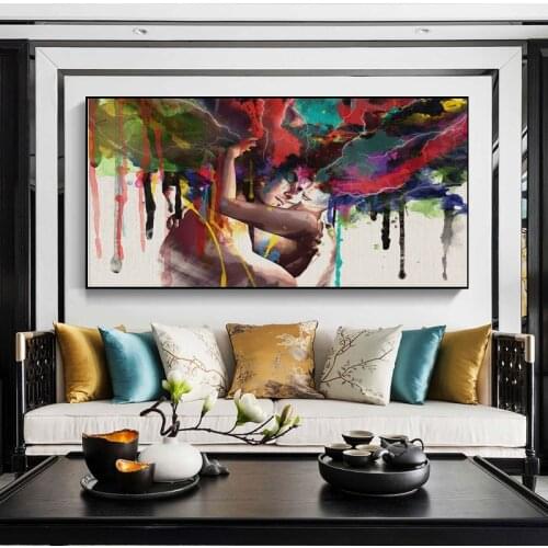 SELFLESSLY ART Posters And Prints Lover Hugging Canvas Painting Wall Pictures For Living Room Abstract Art Cuadros Home Decor