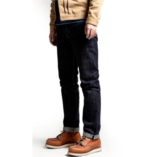 SD107-0001 RockCanRoll Read Description! Heavy Weight Indigo Selvage Unwashed Pants Unsanforised Thick Raw Denim Jean 17oz