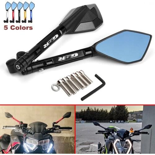 For Suzuki GSR750 GSR600 GSR400 GSR 400 600 750 ALL YEAR GSR CNC Motorcycle Handlebar Rear View Mirrors Blue Anti-glare Mirror