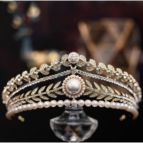 Bridal Crown Headdress Atmospheric Princess Crown Headband Adult Birthday Crown Bridal Hair Accessories