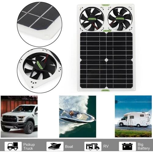 40W Solar Powered Fan Mini Ventilator for Greenhouse Car Exhaust Fan