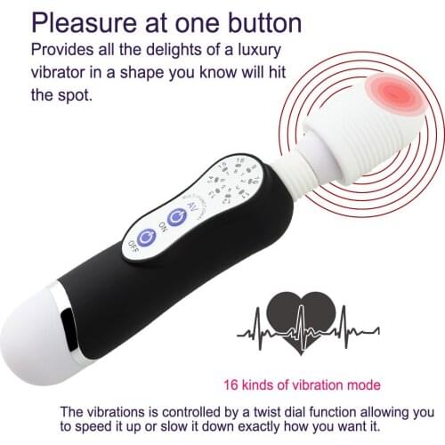 Vibrators For Women 16 Frequency Clitoris Powerful AV Magic Wand Fast Orgams Sex Toys Couples G Spot Massage Erotic Masturbator