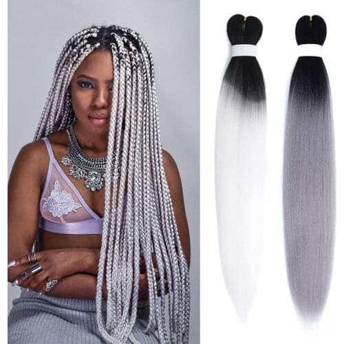 Natifah Hair Extensions Braids Pre Stretched Braiding Hair Synthetic Hair Extensions Braids 24 Inch 80g Hair For Jumbo Braids