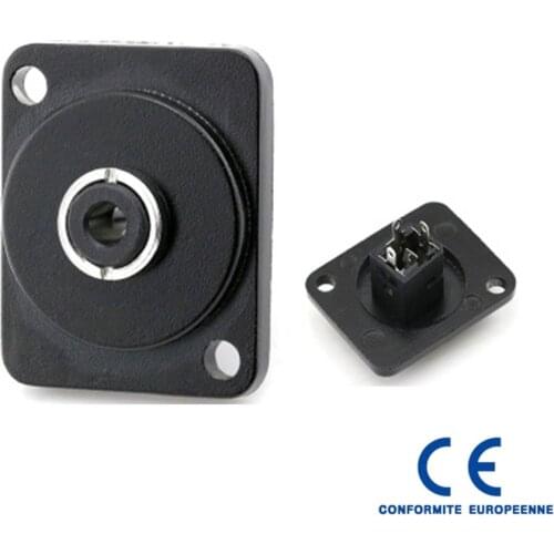 High quality 25pcs/lot 3.5mm audio Socket Chassis Panel Mount with straight through for D-Type audio socket