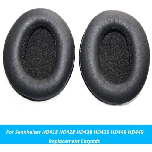 Replacement Black Ear Pads Cushion Earpads Parts For Sennheiser HD418 HD428 HD438 HD429 HD448 HD449 Headphones Accessory