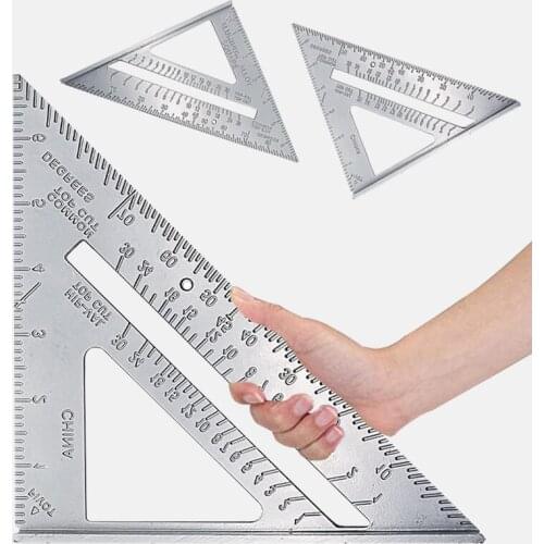 1PC Measurement Tool Try-square Line Scriber Saw Guide Triangle Square Ruler Aluminum Alloy Speed Protractor Miter For Carpenter