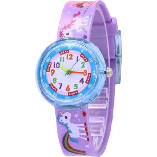11 Designs Christmas Gift Cute Unicorn Girl Watch Children Fashion Watch SportS Jelly Cartoon New Boy Watch