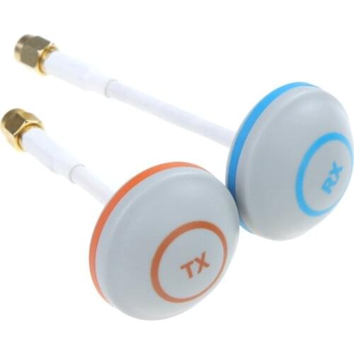 2set/lot 5.8 GHZ Circular Polarized Antenna Set Tx&rx Right Angle SMA Female White