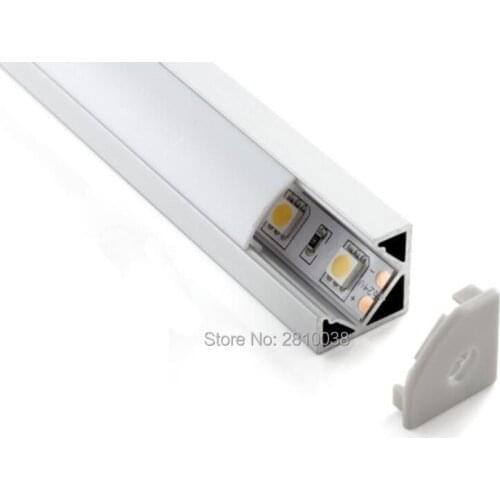 200 X 1M Sets/Lot angle shape aluminium profile for led strips and V corner alu channel for closet or kitchen led lamp