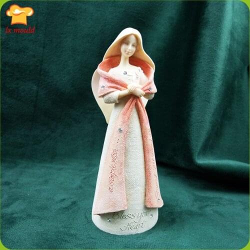 2020 new Guardian Angel Silicone Mold handmade plaster soap mould diy candle molds