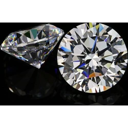 AAAAA3.25-7mm Round Brilliant Cut 8 hearts and 8arrows White color Synthetic Cubic Zirconia Loose CZ Stone