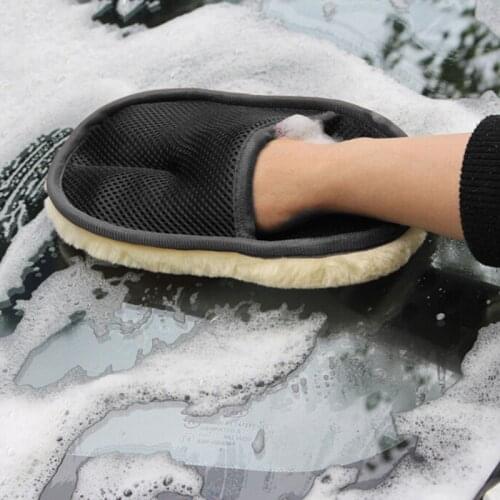 Car Styling Wool Soft coral fleece velvet Car Washing Gloves Cleaning Motorcycle Washer Care Products