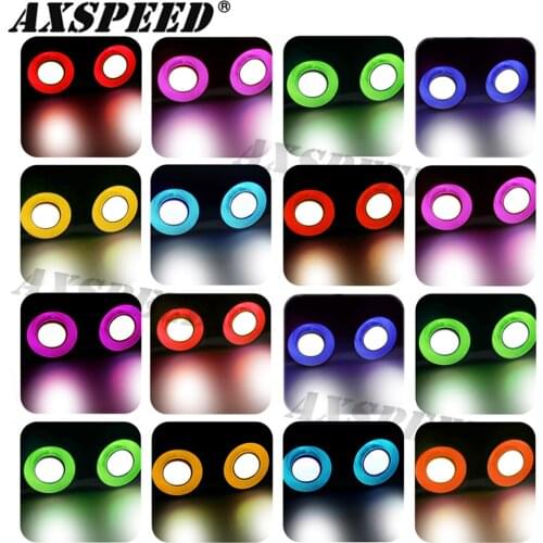 AXSPEED RC Car Headlight LED Lights Angel and Demon Eyes 2LEDs Headlamps 10/13/17/22mm for 1:10 RC Crawler Axial SCX10 TRX4 D90